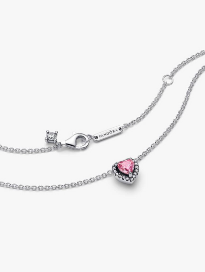 Collana Cuore in Rilievo Rosa